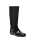 Tommy Hilfiger Gumicsizma Corporate Zipper Long Rainboot FW0FW05964 Fekete - Pepit.hu