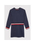 Tommy Hilfiger Kötött ruha Global Stripe KG0KG06215 D Sötétkék Regular Fit - Pepit.hu