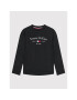 Tommy Hilfiger Pulóver Artwork KB0KB06347 D Fekete Regular Fit - Pepit.hu