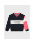 Tommy Hilfiger Pulóver Colorblock KG0KG06657 Sötétkék Regular Fit - Pepit.hu