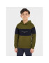 Tommy Hilfiger Pulóver Essential Colorblock KB0KB08385 M Zöld Regular Fit - Pepit.hu