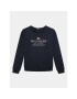 Tommy Hilfiger Pulóver Logo KB0KB08170 Sötétkék Regular Fit - Pepit.hu