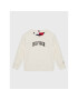 Tommy Hilfiger Pulóver Varsity KB0KB07661 Ekru Regular Fit - Pepit.hu