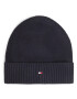 Tommy Hilfiger Sapka Pima Cotton Beanie AM0AM06573 Sötétkék - Pepit.hu