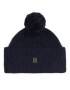 Tommy Hilfiger Sapka Th Evening Pompom Beanie AW0AW15390 Sötétkék - Pepit.hu