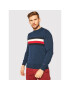 Tommy Hilfiger Sweater Signature Colour Blocked MW0MW15439 Sötétkék Regular Fit - Pepit.hu