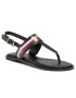 Tommy Hilfiger Szandál Corporate Letaher Fat Sandal FW0FW04840 Fekete - Pepit.hu