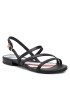 Tommy Hilfiger Szandál Strappy Flat Sandal FW0FW06480 Fekete - Pepit.hu