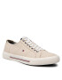 Tommy Hilfiger Teniszcipő Core Corporate Canvas Vulc FM0FM04000 Bézs - Pepit.hu