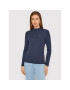 Tommy Jeans Blúz Rib Mock Neck DW0DW12014 Sötétkék Slim Fit - Pepit.hu