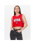 Tommy Jeans Blúz USA Basketball DW0DW15304 Piros Cropped Fit - Pepit.hu