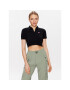 Tommy Jeans Kardigán Button Thru DW0DW15395 Fekete Cropped Fit - Pepit.hu