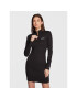 Tommy Jeans Kötött ruha Signature Bodycon DW0DW14386 Fekete Slim Fit - Pepit.hu