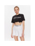 Tommy Jeans Póló DW0DW15464 Fekete Cropped Fit - Pepit.hu