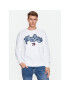 Tommy Jeans Pulóver College Pop DM0DM16383 Fehér Relaxed Fit - Pepit.hu