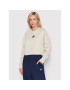 Tommy Jeans Pulóver Crop Badge DW0DW12722 Bézs Relaxed Fit - Pepit.hu