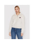 Tommy Jeans Pulóver Plush Badge Quarter Zip DW0DW11816 Bézs Boxy Fit - Pepit.hu