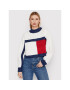 Tommy Jeans Sweater Crop Flag Rwb DW0DW12029 Bézs Boxy Fit - Pepit.hu