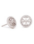 Tory Burch Fülbevaló Crystal Logo Circle Stud Earring 53422 Ezüst - Pepit.hu