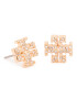 Tory Burch Fülbevaló Crystal Logo Stud Earring 53423 Arany - Pepit.hu