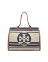 Tory Burch Táska Ella Jacquard Stripe Tote 88083 Bézs - Pepit.hu