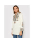 Tory Burch Tunika Embroidered 87518 Bézs Relaxed Fit - Pepit.hu