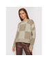 Trussardi Sweater Chequerboard 56M00461 Bézs Relaxed Fit - Pepit.hu