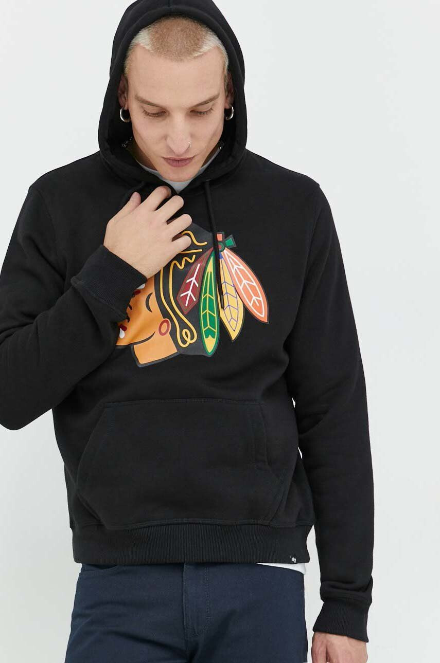 47brand felső Nhl Chicago Blackhawks fekete férfi nyomott mintás kapucnis - Pepit.hu