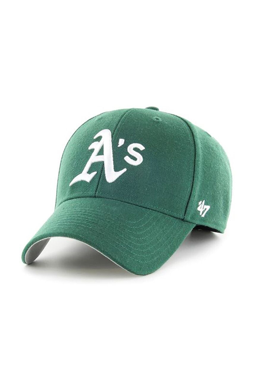 47brand sapka gyapjú keverékből MLB Oakland Athletics zöld nyomott mintás - Pepit.hu