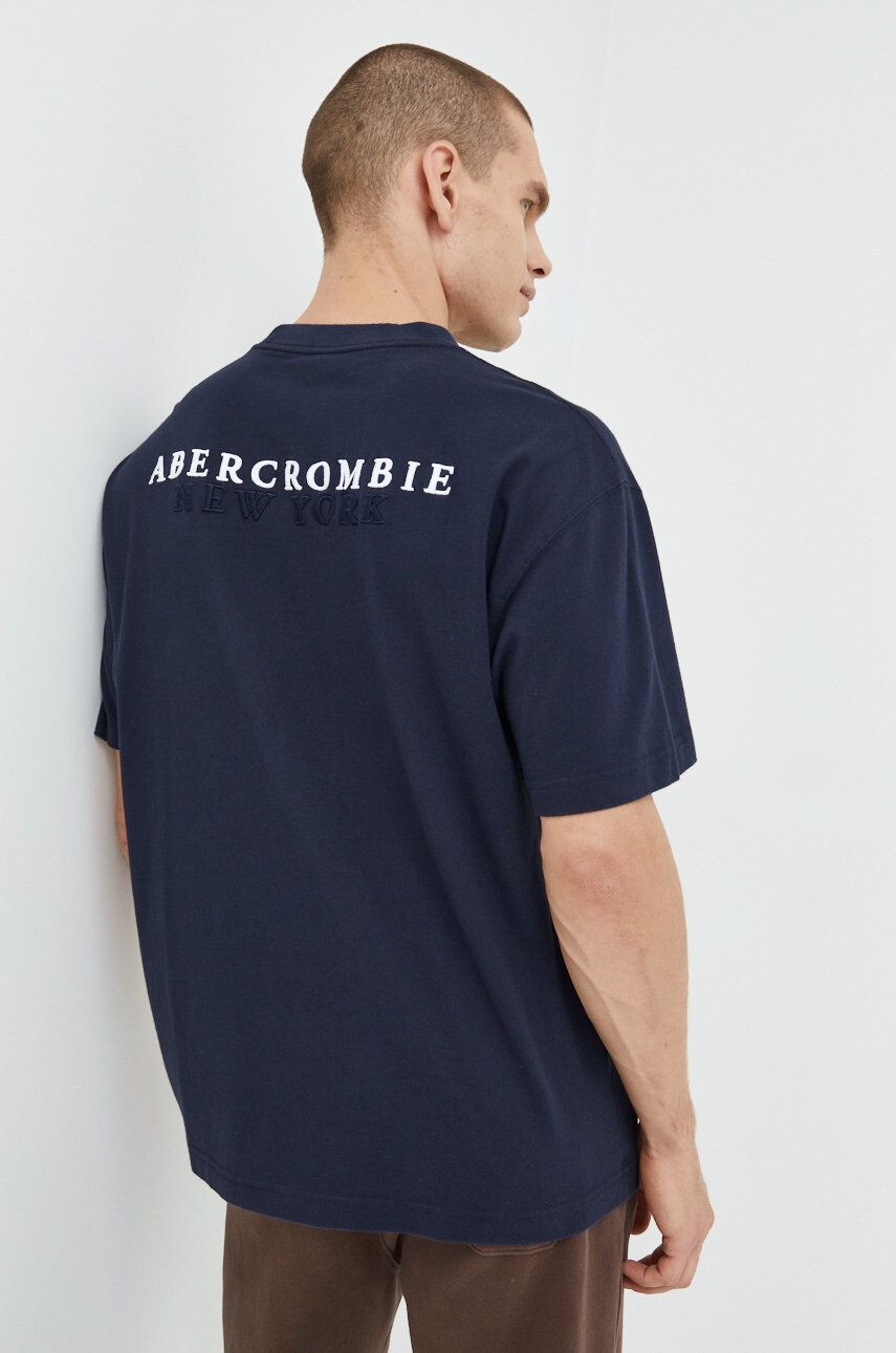 Abercrombie & Fitch pamut póló szürke - Pepit.hu