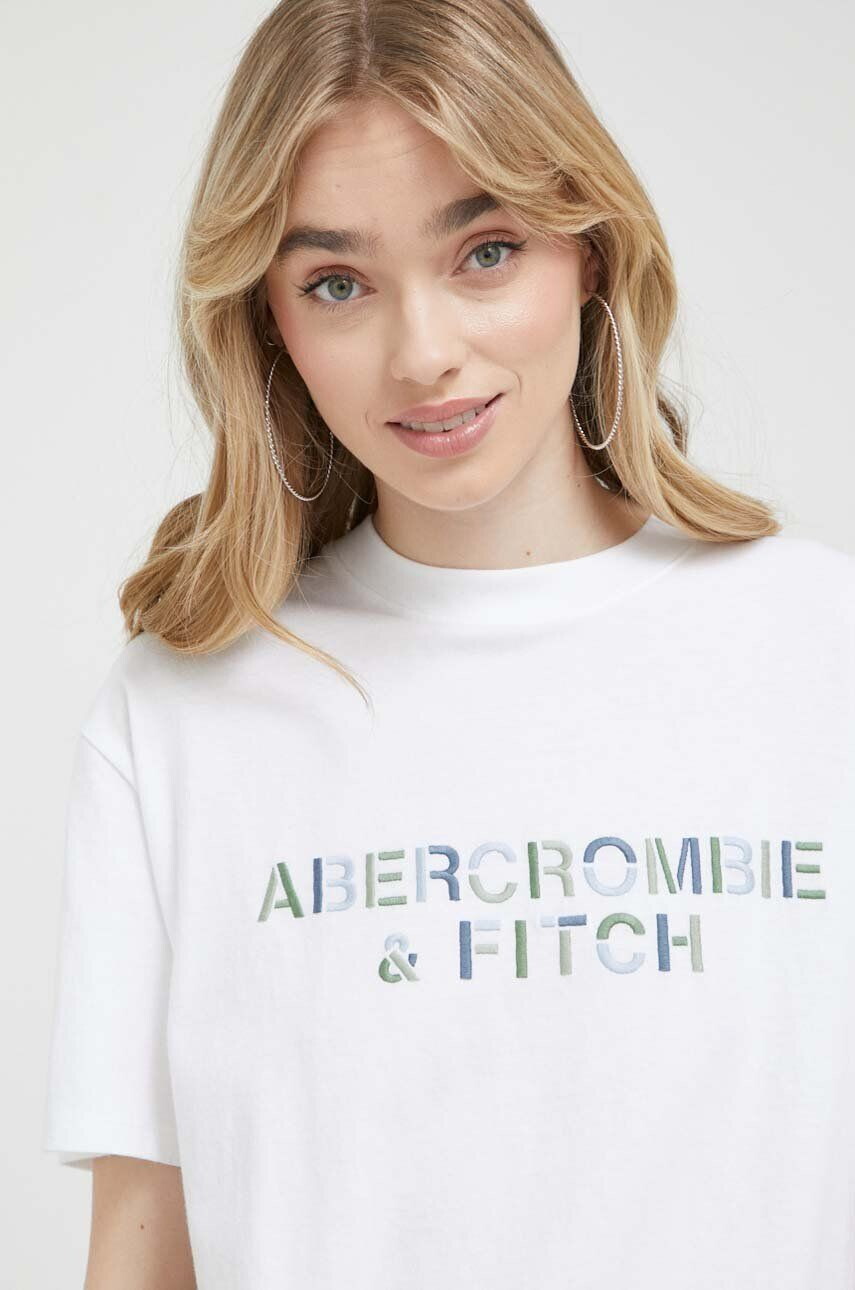 Abercrombie & Fitch pamut póló szürke - Pepit.hu