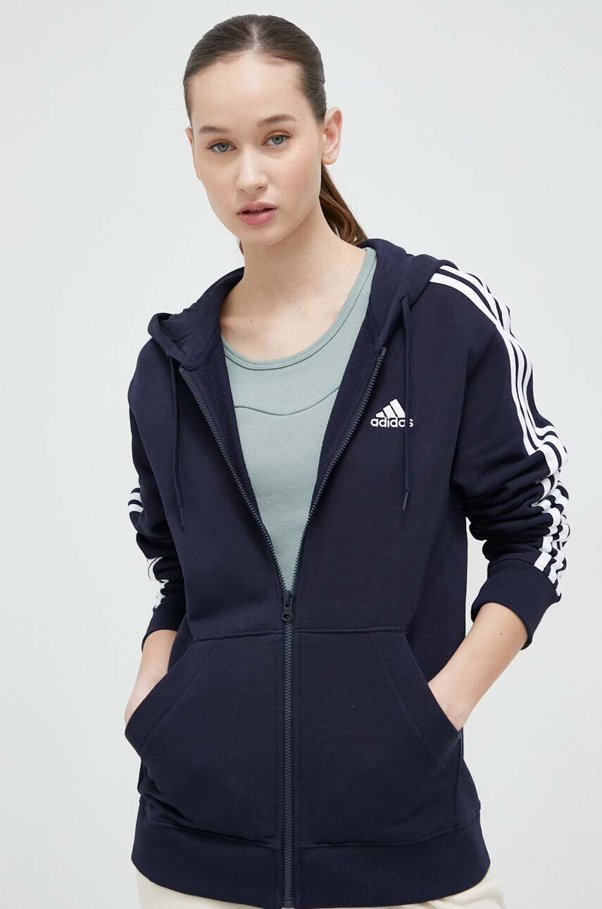 adidas felső sötétkék női nyomott mintás kapucnis - Pepit.hu