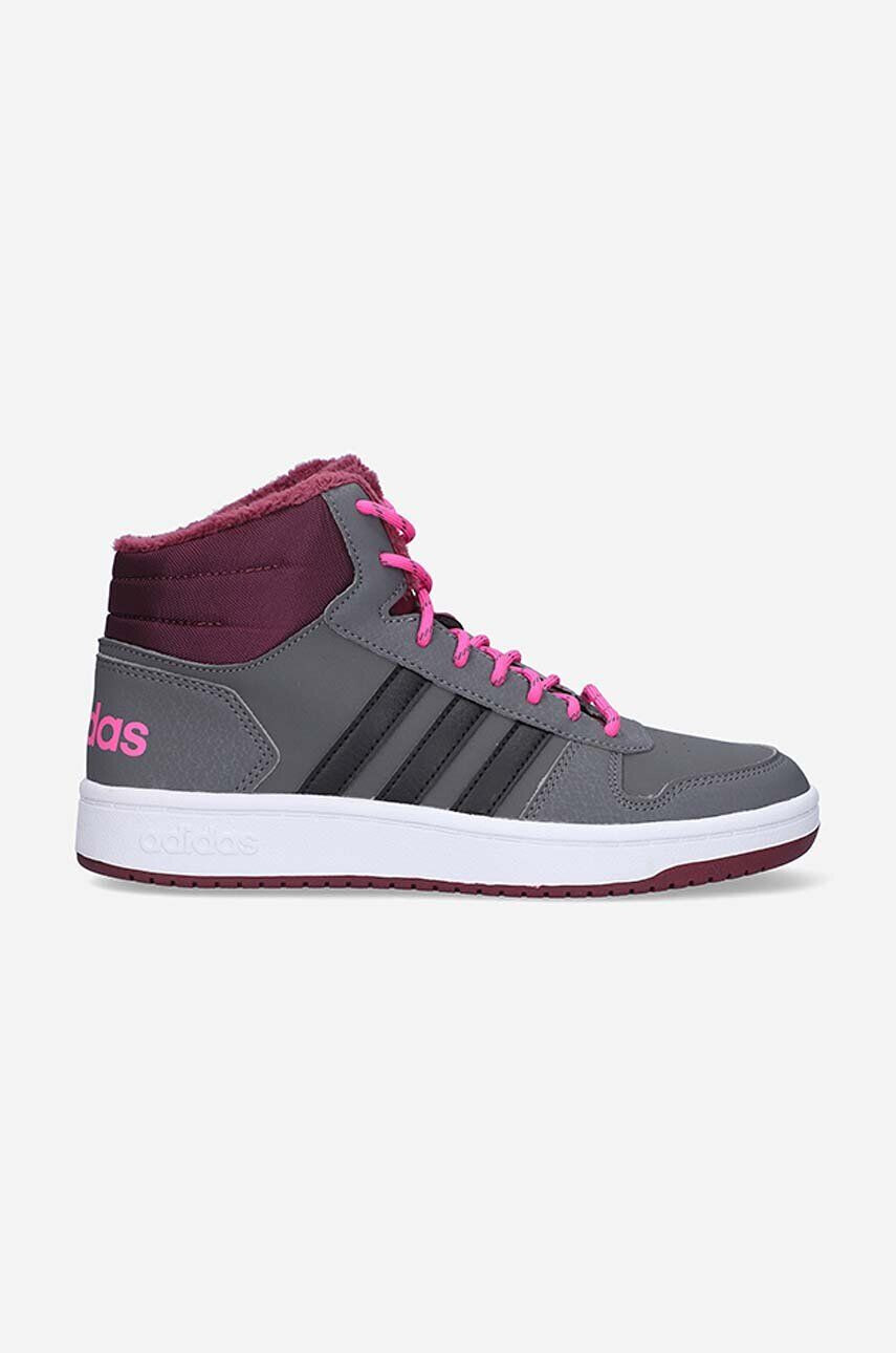 adidas gyerek sportcipő Hoops Mid 2.0 K szürke - Pepit.hu