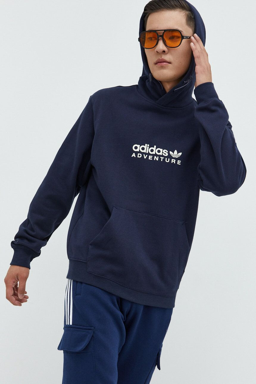 adidas Originals pamut melegítőfelső sötétkék férfi nyomott mintás - Pepit.hu