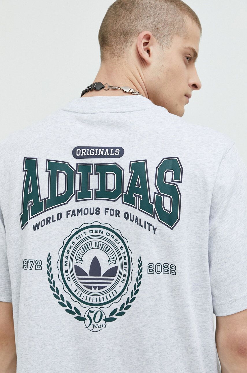 adidas Originals pamut póló zöld nyomott mintás - Pepit.hu