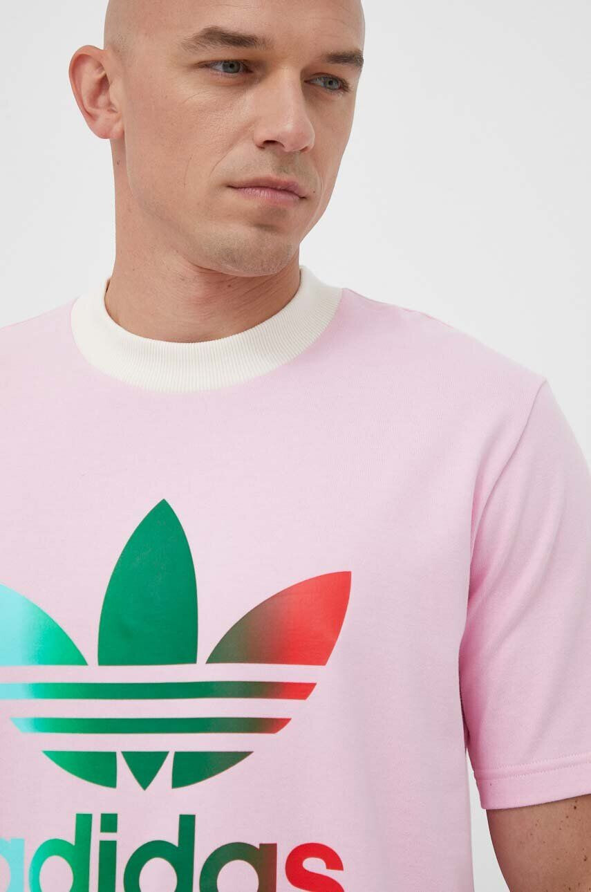 adidas Originals pamut póló rózsaszín nyomott mintás - Pepit.hu