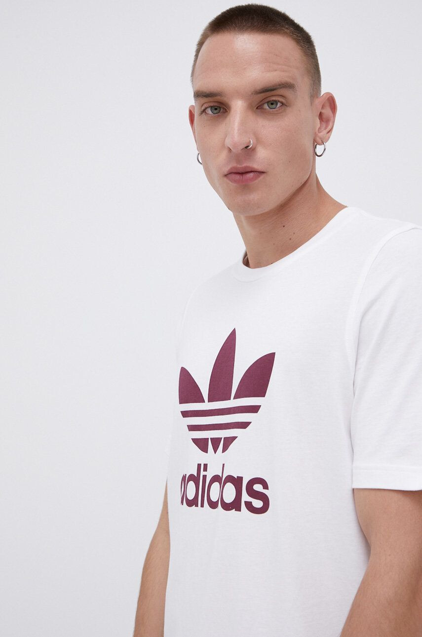 adidas Originals pamut póló fehér nyomott mintás - Pepit.hu