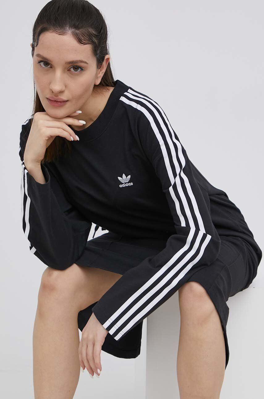 adidas Originals pamut ruha Adicolor HC2059 fekete midi oversize - Pepit.hu