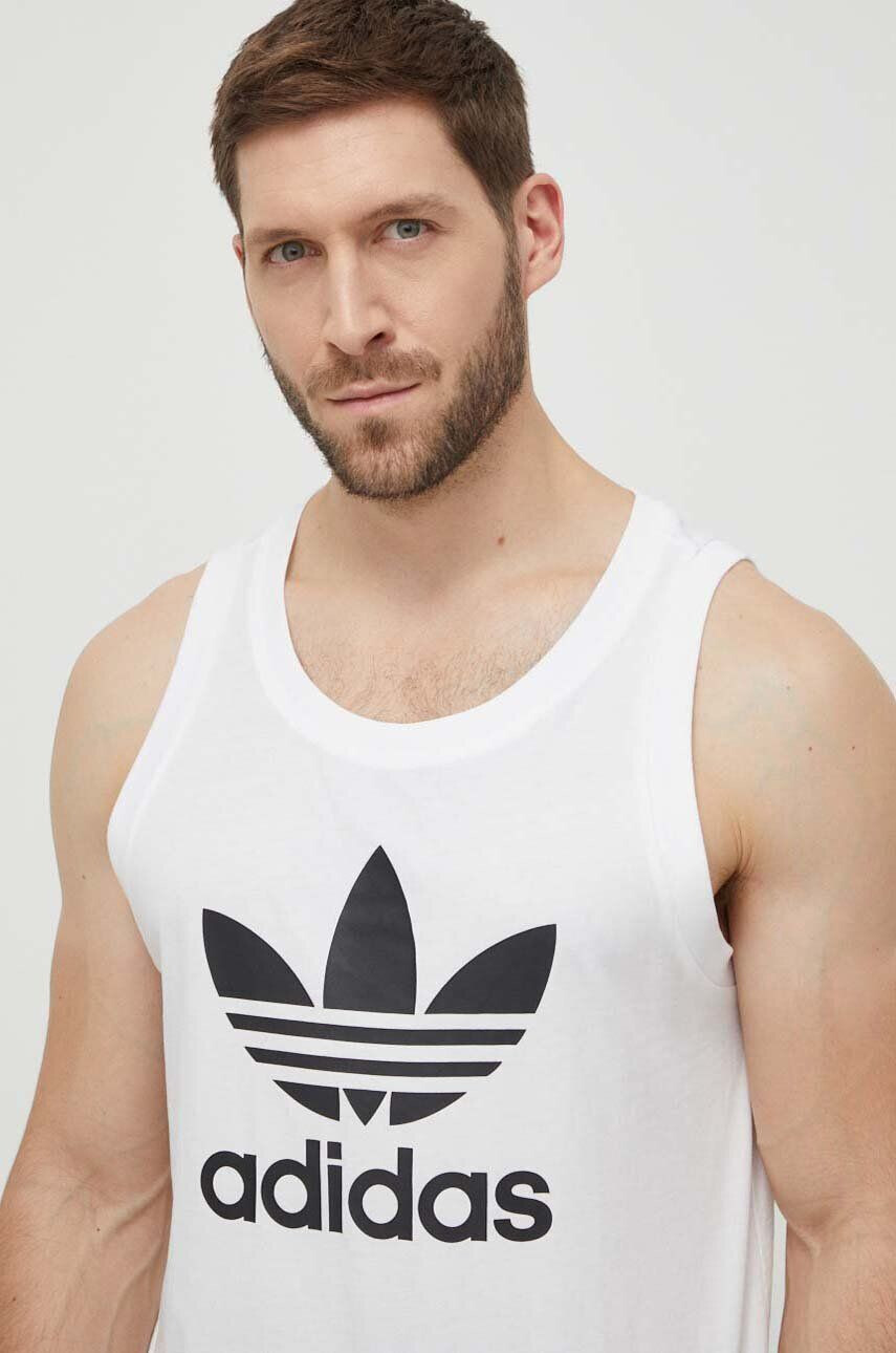 adidas Originals pamut top Adicolor Classics Trefoil Tank Top fehér - Pepit.hu