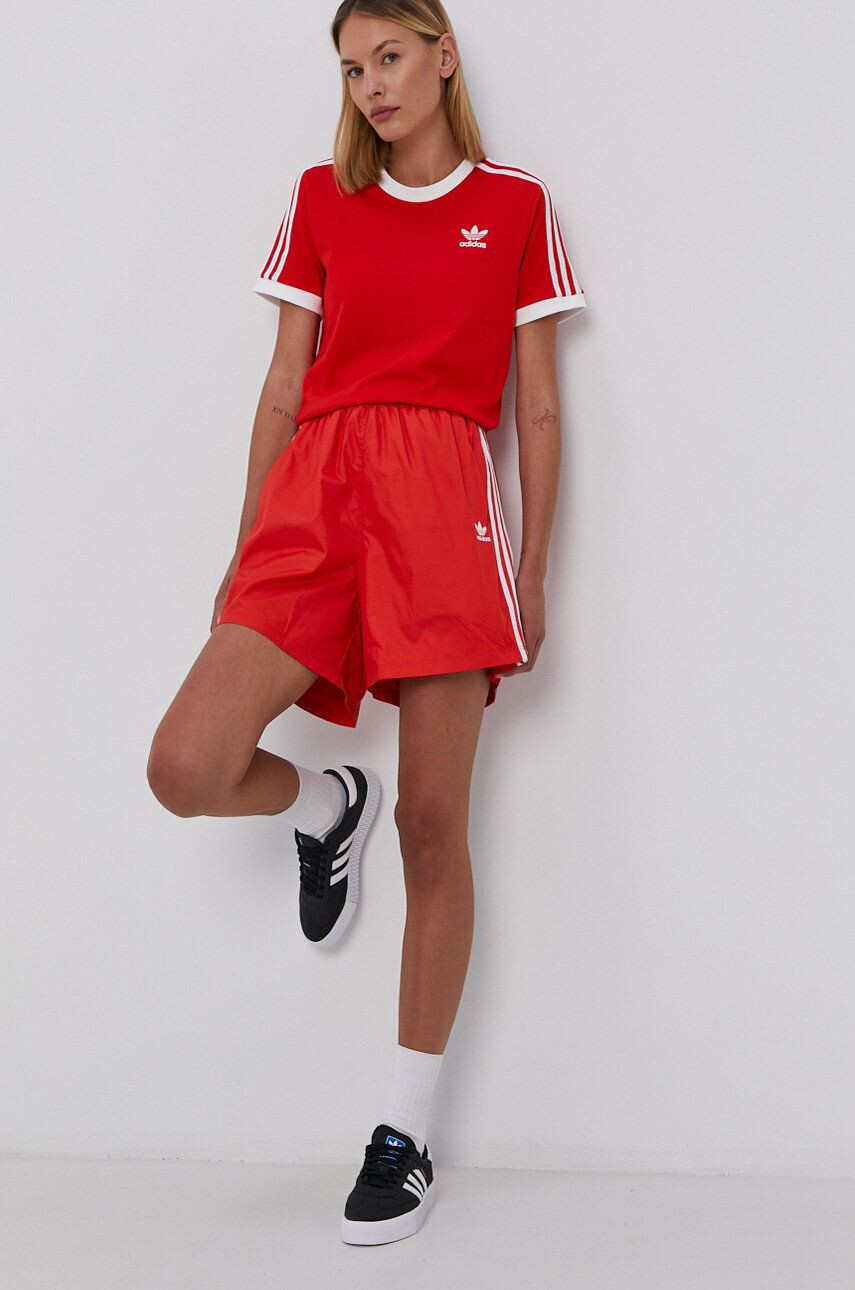 adidas Originals rövidnadrág női rózsaszín mintás magas derekú - Pepit.hu