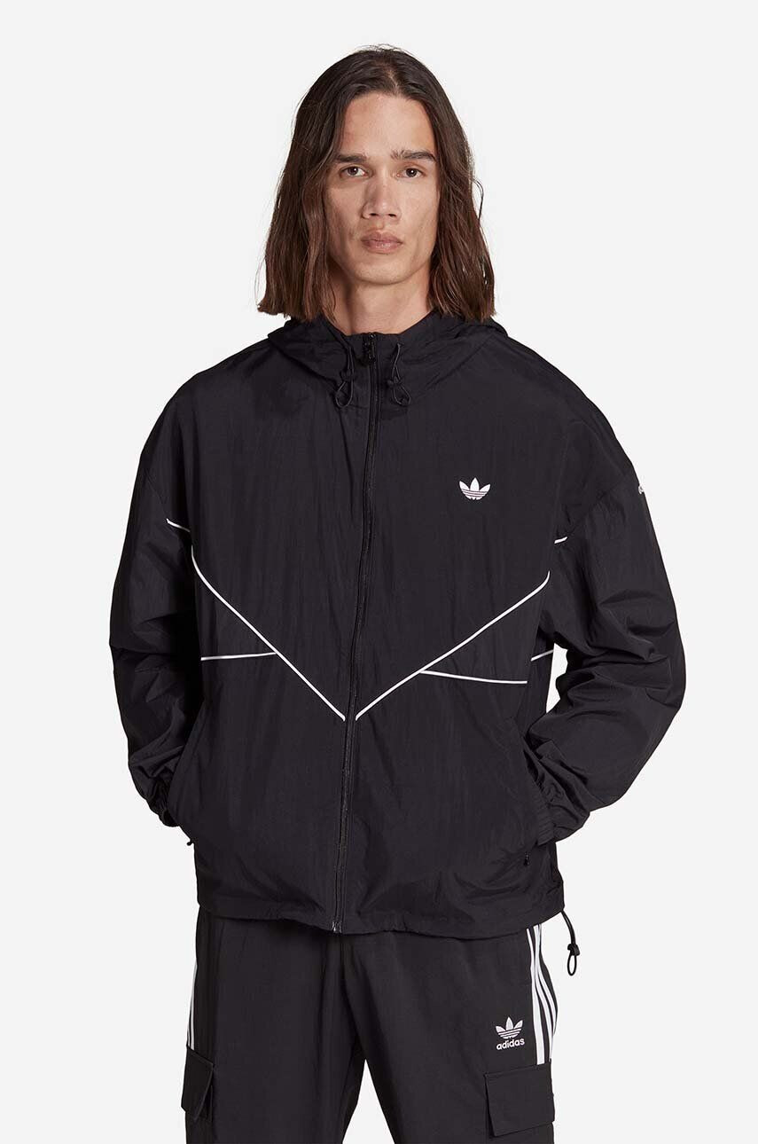 adidas Originals széldzseki Adicolor Seasonal Archive Windbreaker fekete átmeneti - Pepit.hu