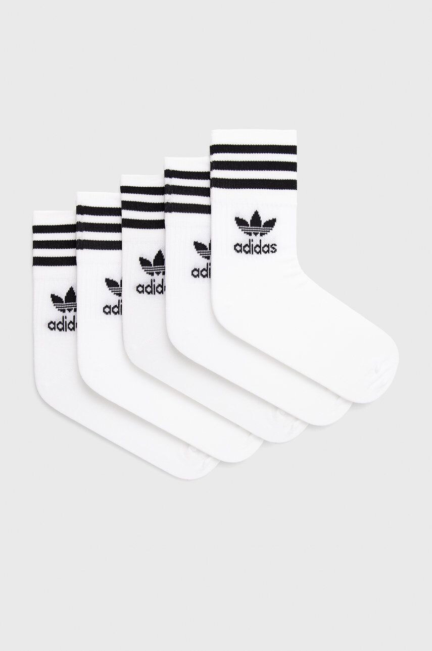 adidas Originals zokni (5 pár) H65458 fehér - Pepit.hu