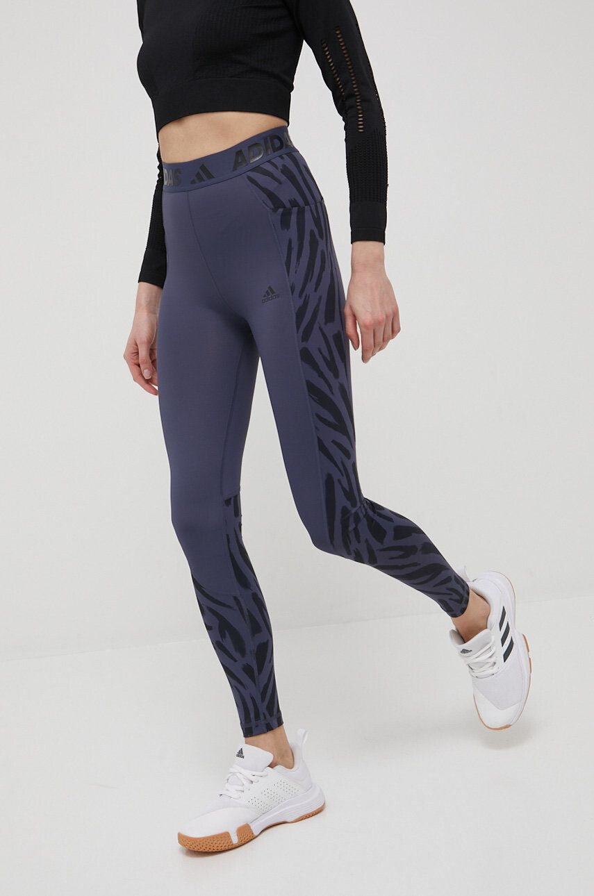 adidas Performance edzős legging H64198 lila női mintás - Pepit.hu