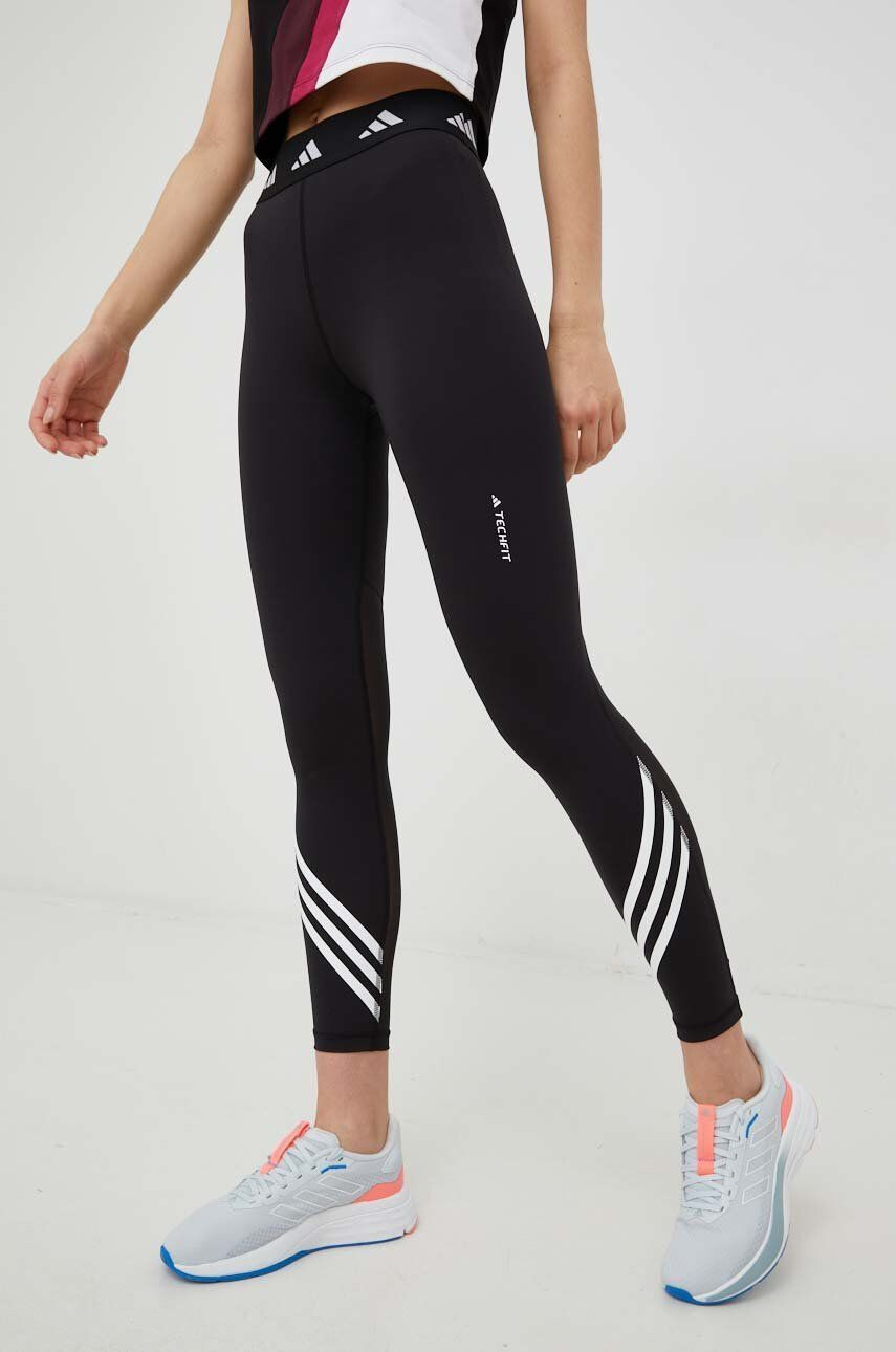 adidas Performance edzős legging Techfit fekete női nyomott mintás - Pepit.hu