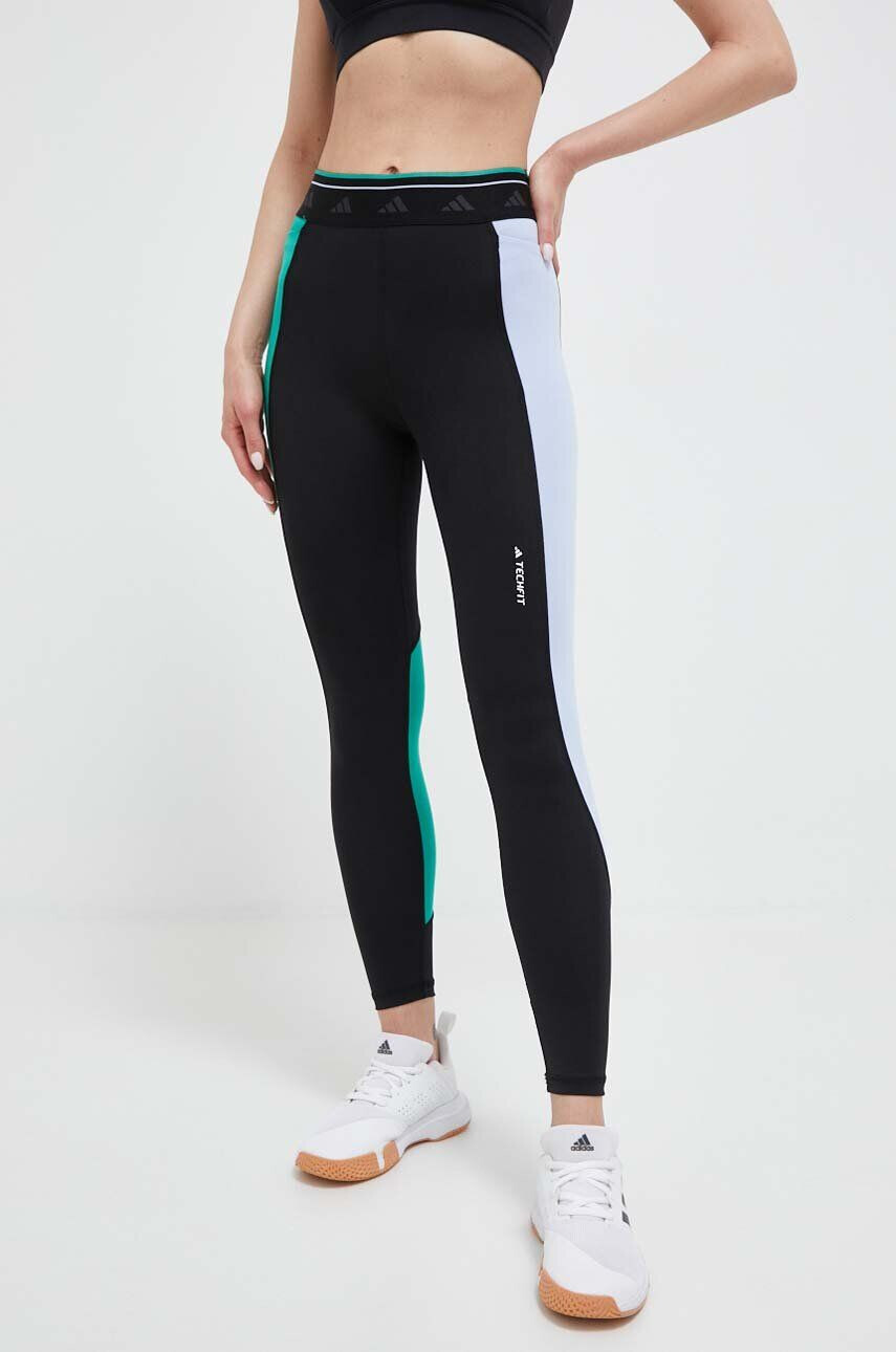 adidas Performance edzős legging Techfit Colorblock fekete mintás - Pepit.hu