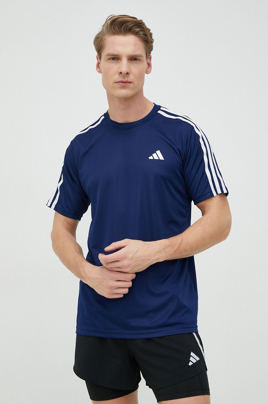 adidas Performance edzős póló Training Essentials sötétkék nyomott mintás - Pepit.hu