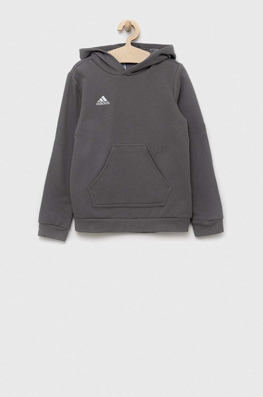 adidas Performance gyerek felső ENT22 HOODY Y szürke sima kapucnis - Pepit.hu