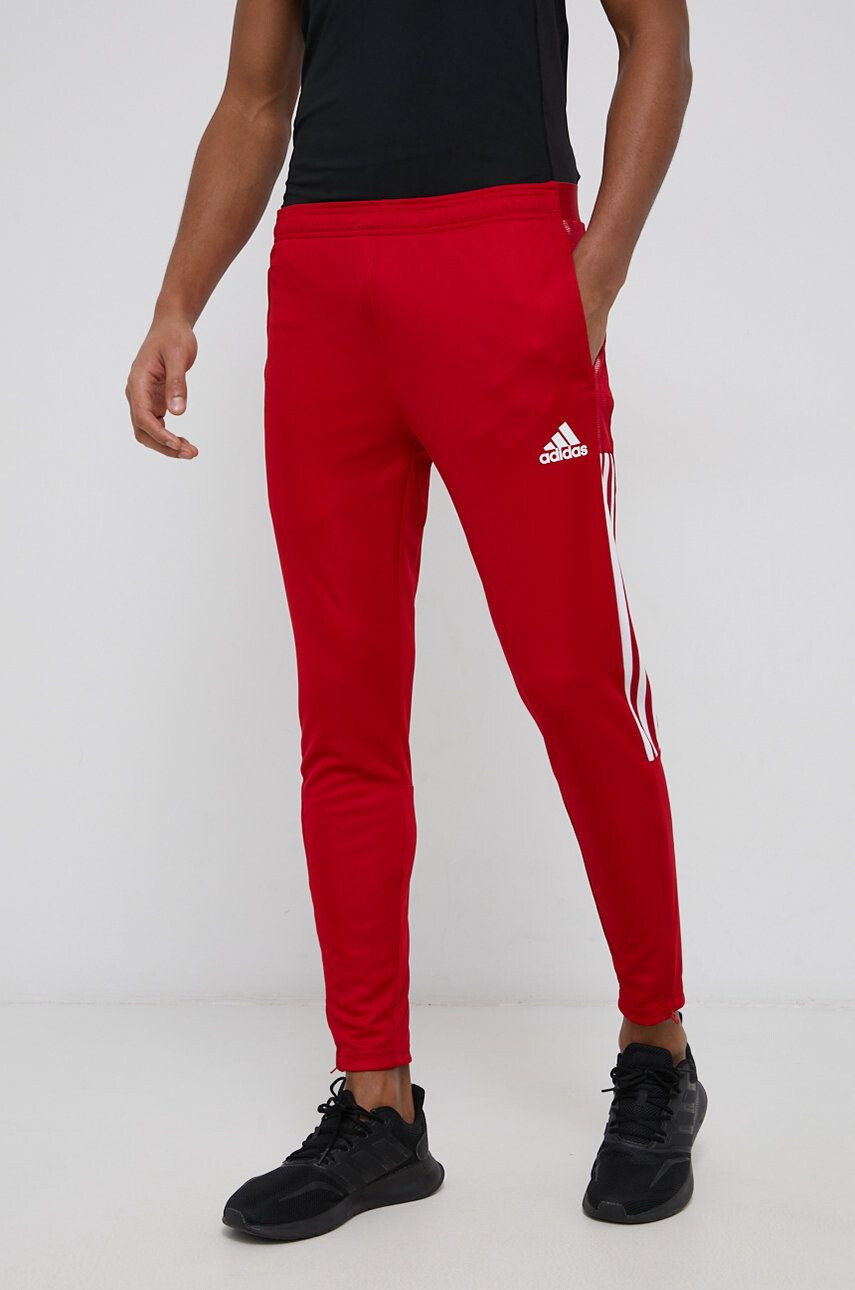 adidas Performance edzőnadrág GJ9869 piros férfi sima - Pepit.hu