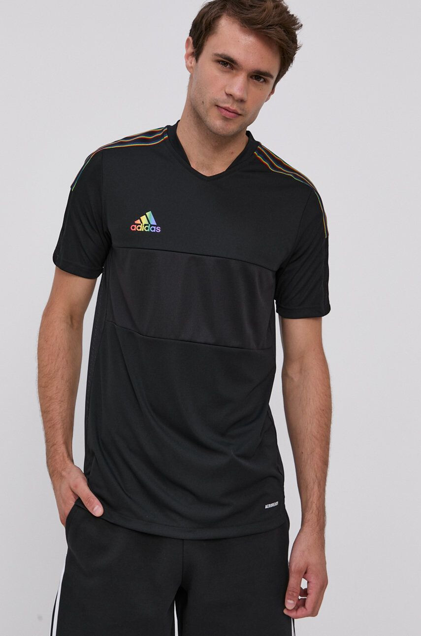 adidas Performance t-shirt GS4721 fekete férfi nyomott mintás - Pepit.hu