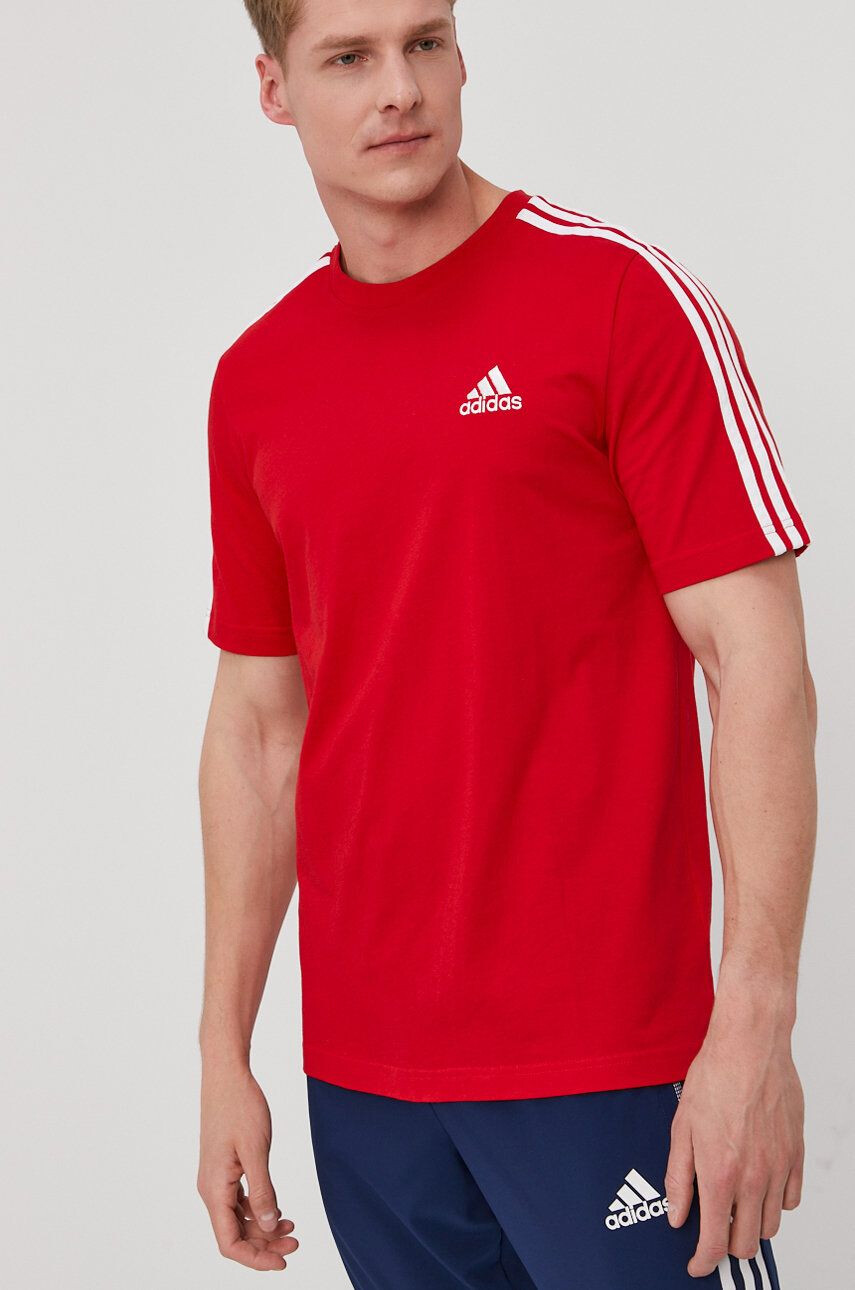 adidas t-shirt GL3736 piros férfi nyomott mintás - Pepit.hu